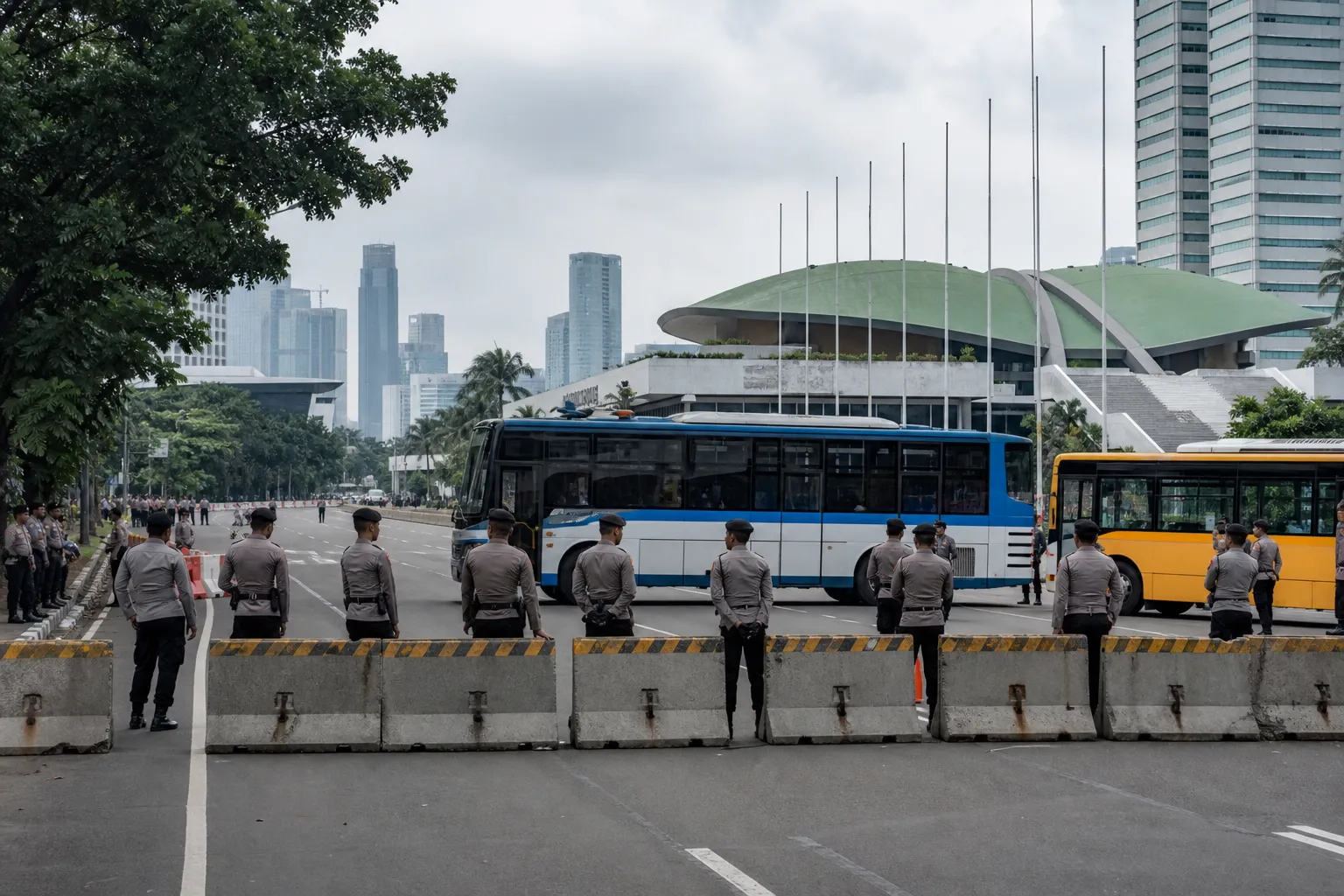 Transport restricted in Jakarta after unrest near parliament