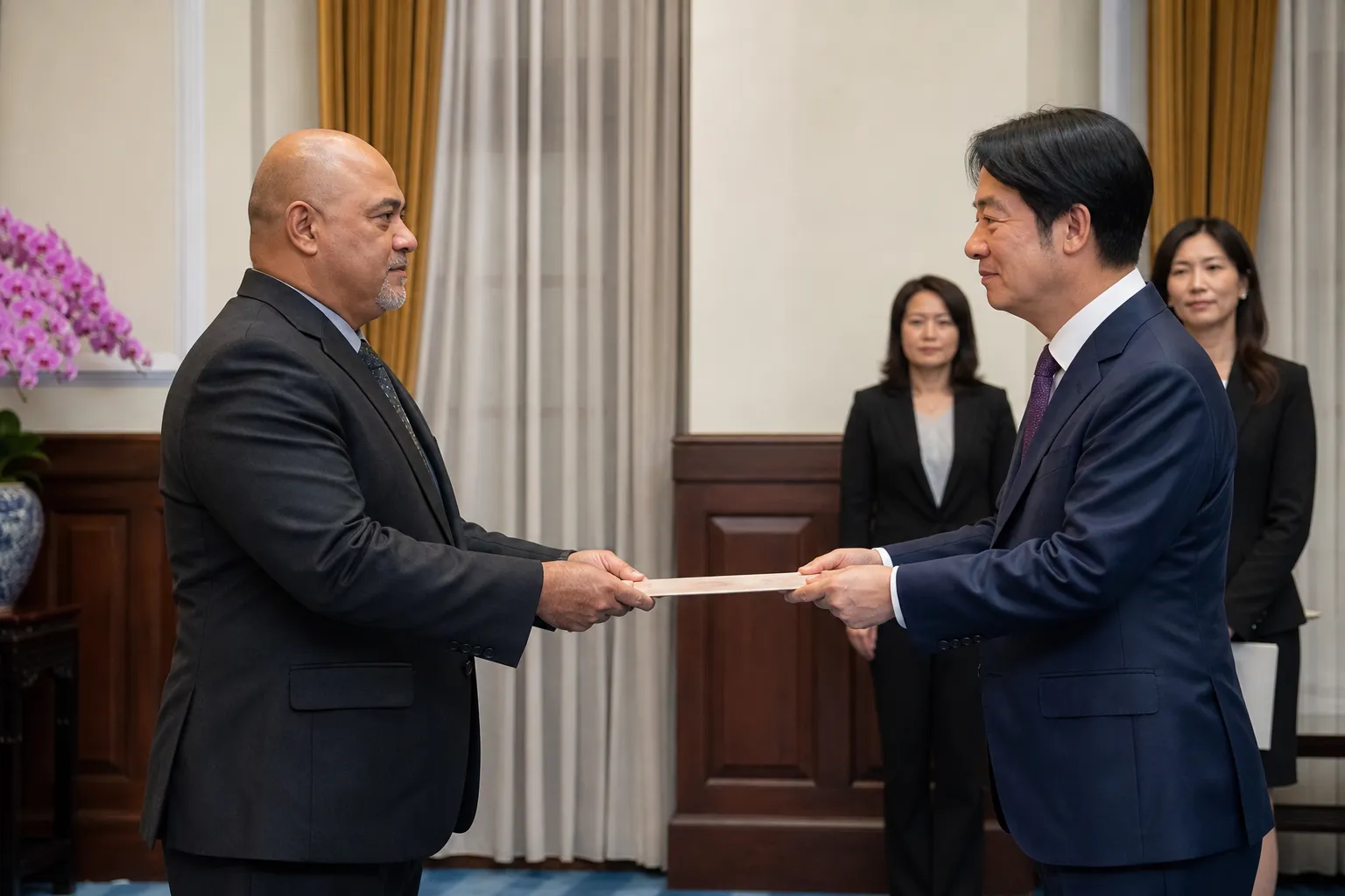 President Lai accepts credentials of Palau’s new ambassador to Taiwan