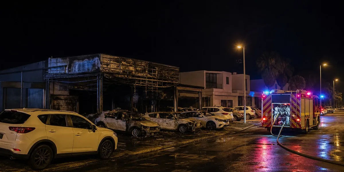Pożar w biurze wypożyczalni samochodów w Larnace uszkodził trzy pojazdy — Cyprus Mail