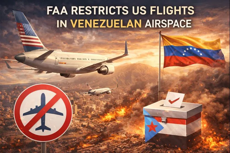 FAA ввело ограничения на полёты авиакомпаний США в воздушном пространстве Венесуэлы