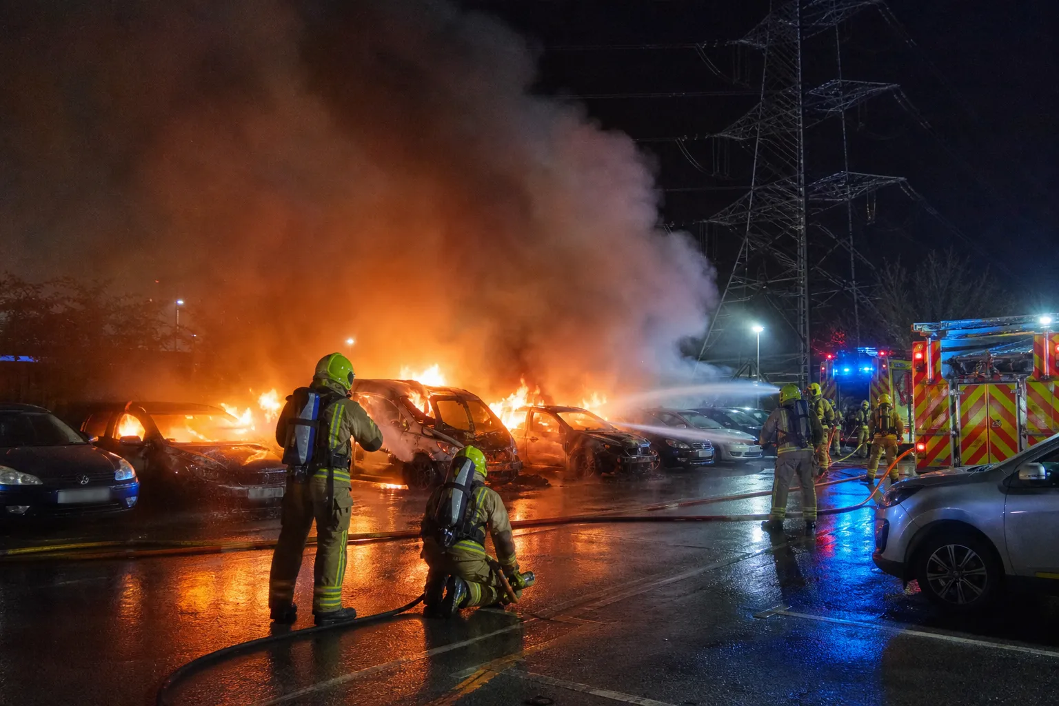 Man arrested in Britain on suspicion of arson at car park near Gatwick