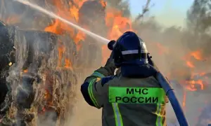 Фото: Российская баллистическая ракета попала в склад ТК «Домашний текстиль»