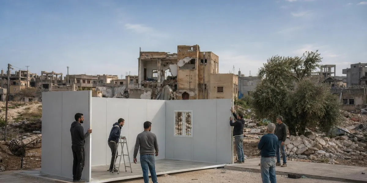 W Libanie rozpoczęto przekazywanie domów prefabrykowanych rodzinom w Zawtar al-Gharbija — Asharq Al-Awsat