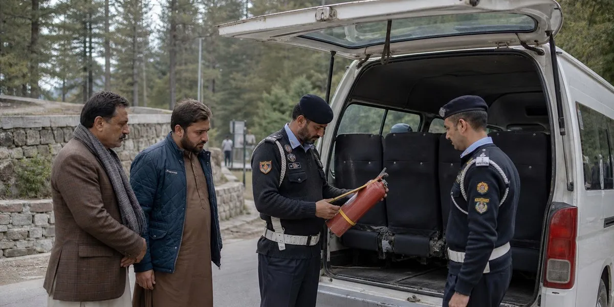 Murree steps up checks on school vans after fire — Dawn