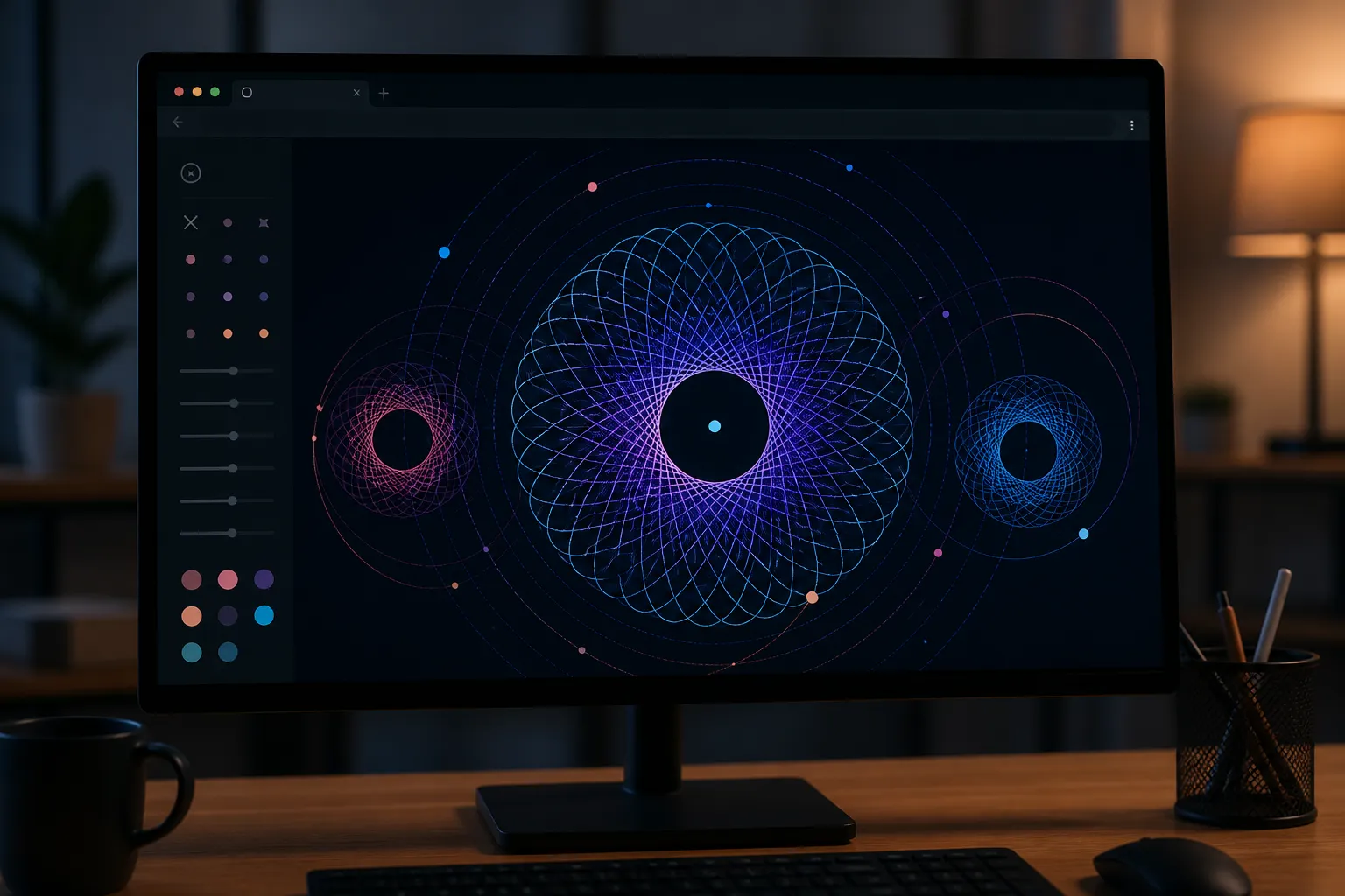 Musical Spirograph umożliwia tworzenie generatywnych kompozycji w przeglądarce