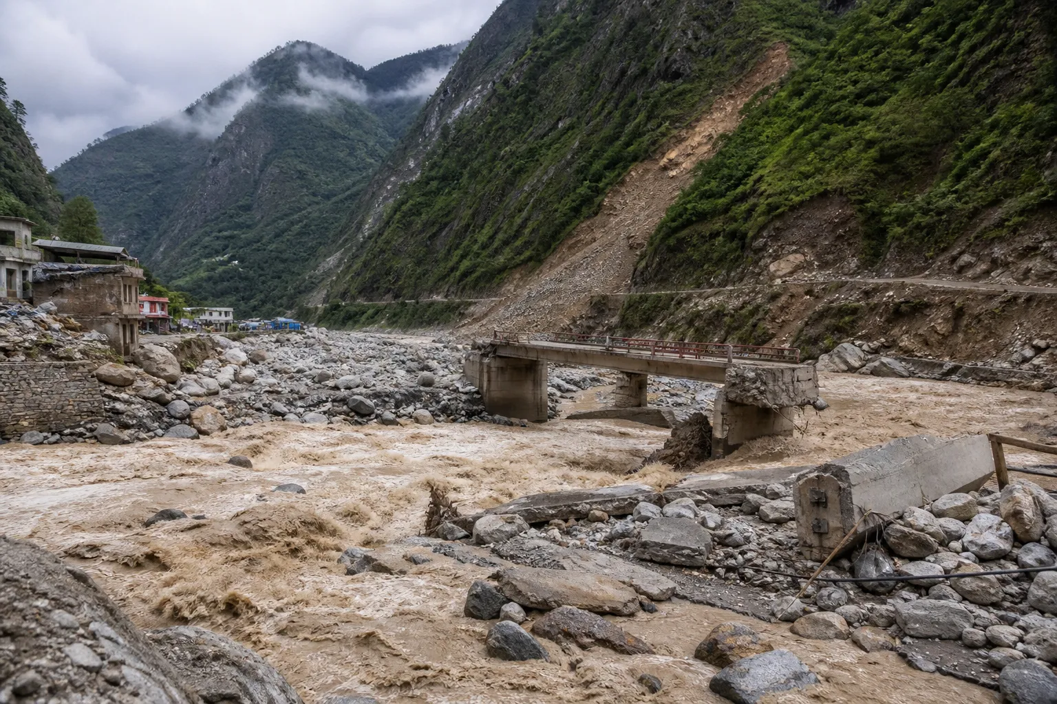 Zawalenie lodowca w Nepalu spowodowało niszczycielskie gwałtowne powodzie