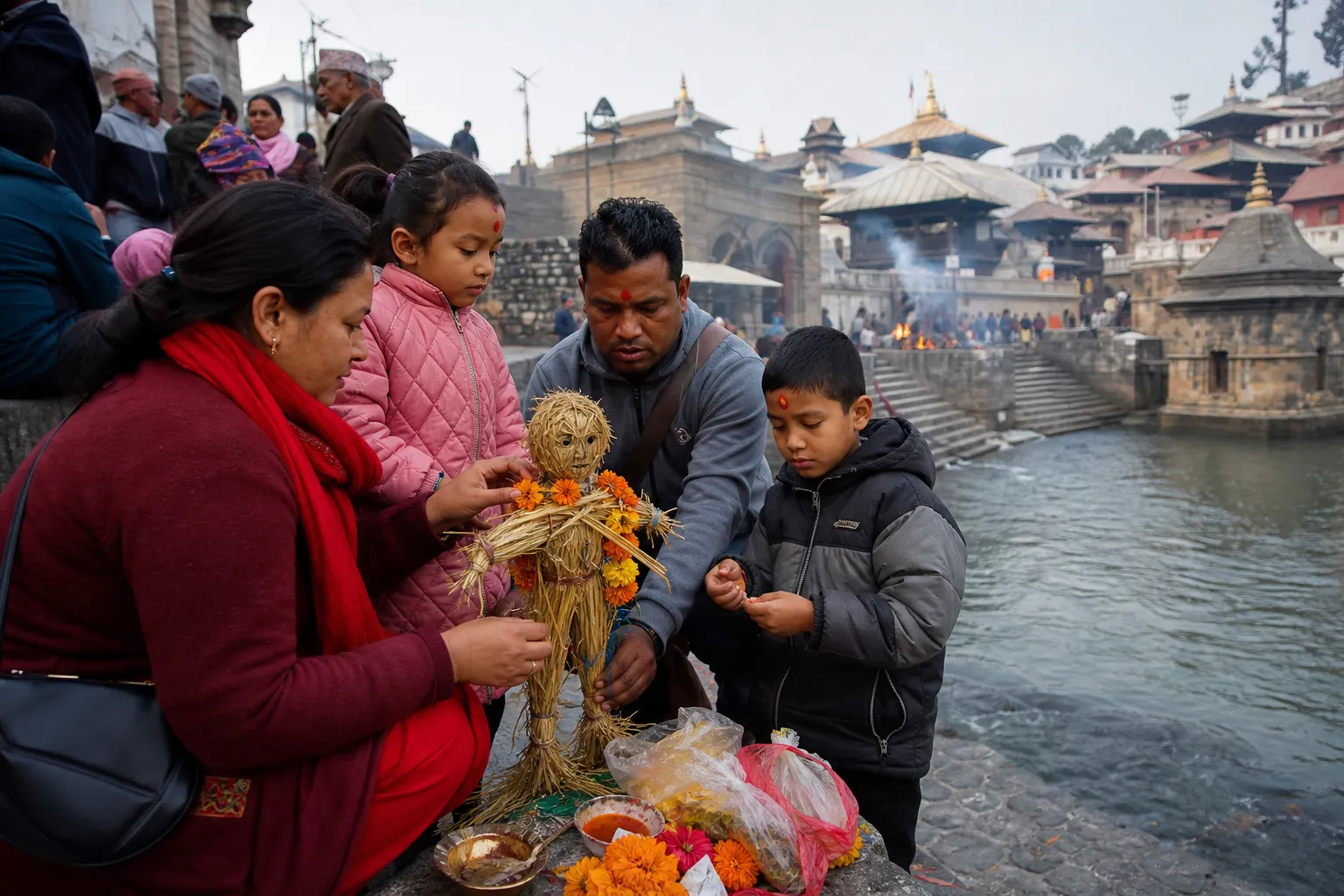 W Nepalu rodziny odprawiają symboliczne pogrzeby zaginionych po powodziach