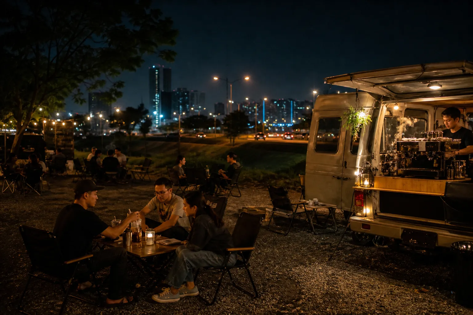 Roadside night cafes are gaining popularity in Johor Bahru