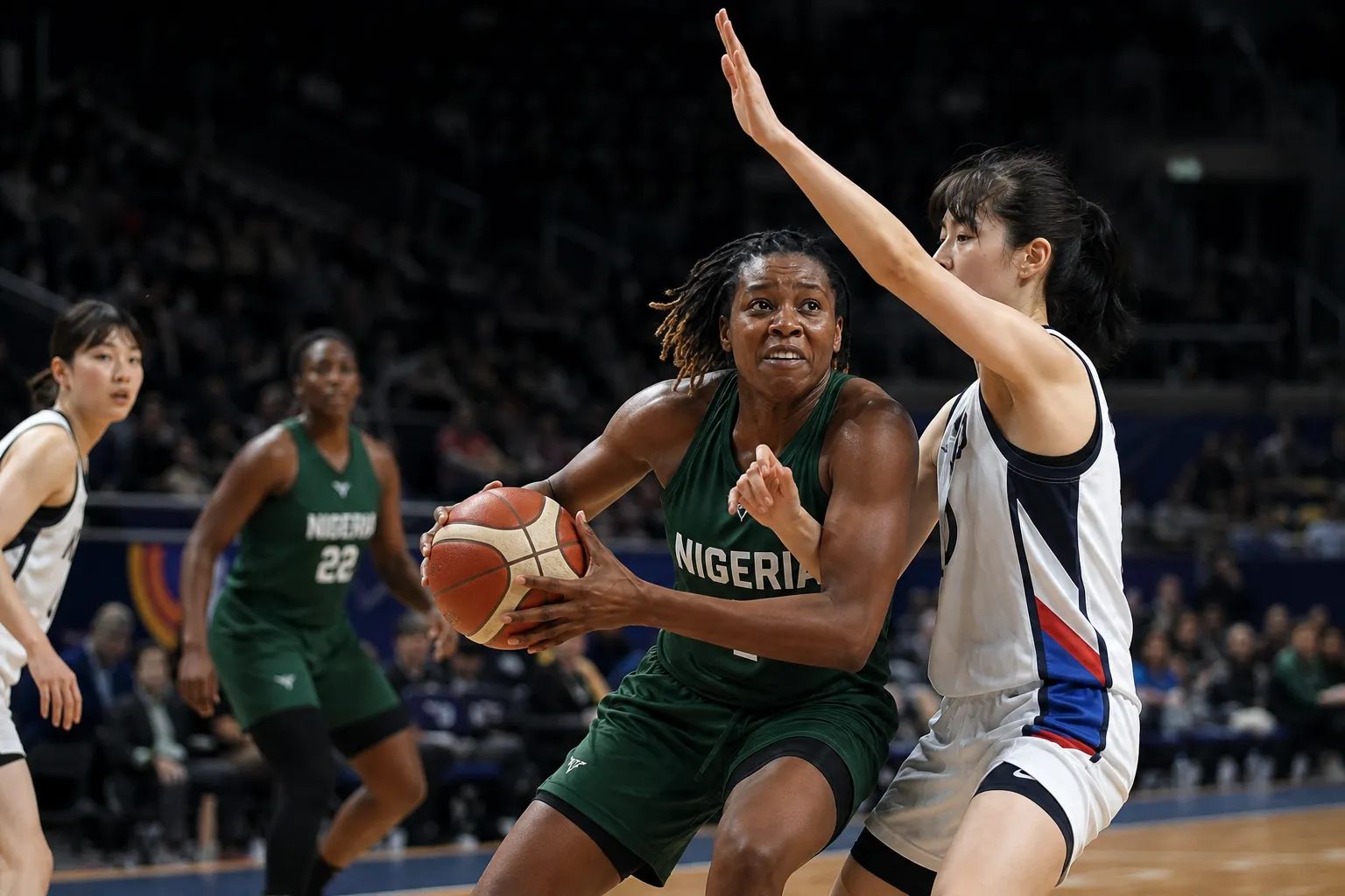 尼日利亚队在FIBA女篮世界杯不敌韩国队