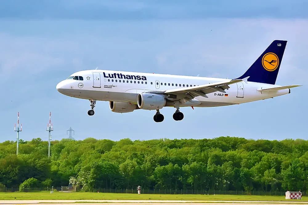 In Germany, an airplane unexpectedly fell onto its nose gear while parked