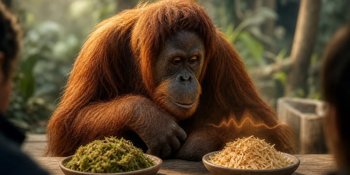 Orangutany wybierały miski z materiałem kojarzonym ze śmiechem — The Guardian