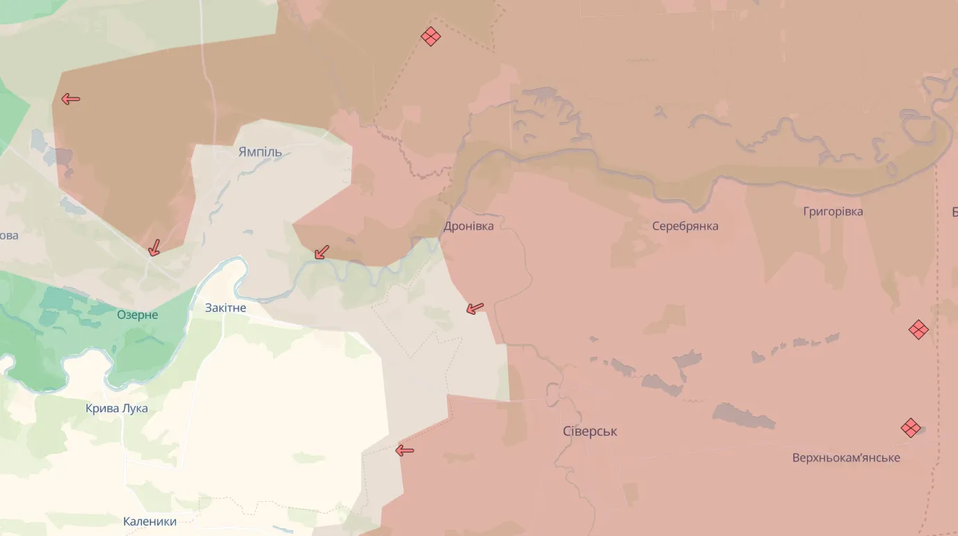 рф намагається форсувати Сіверський Донець для захоплення висот поблизу Дронівки