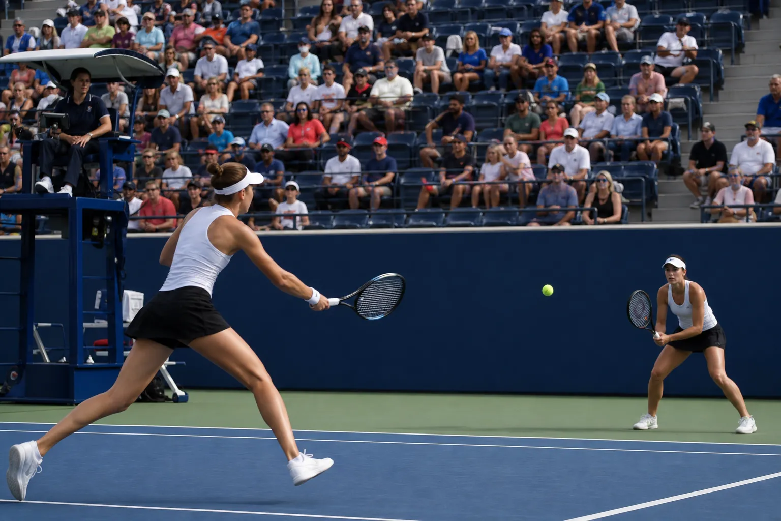 Ostapenko poskarżyła się na trenera rywalek podczas meczu deblowego US Open