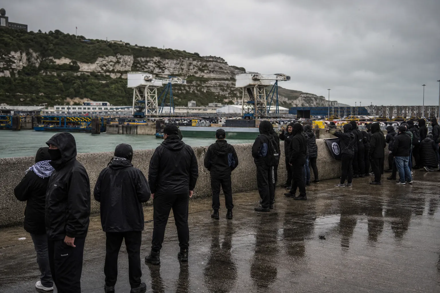 Patriot Platform movement blocks the Port of Dover in the UK