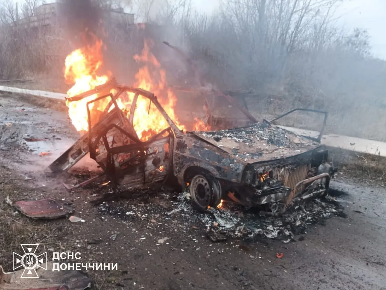 Російський дрон атакував автомобіль працівників Слов’янської ТЕС, є загиблі