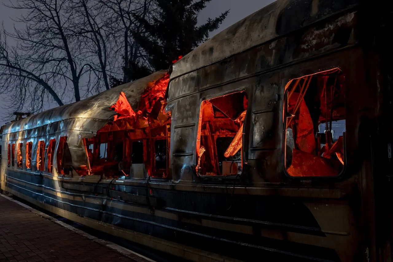 «Укрзалізниця» представила міжнародним делегаціям арт-об’єкт зі знищеного вагона