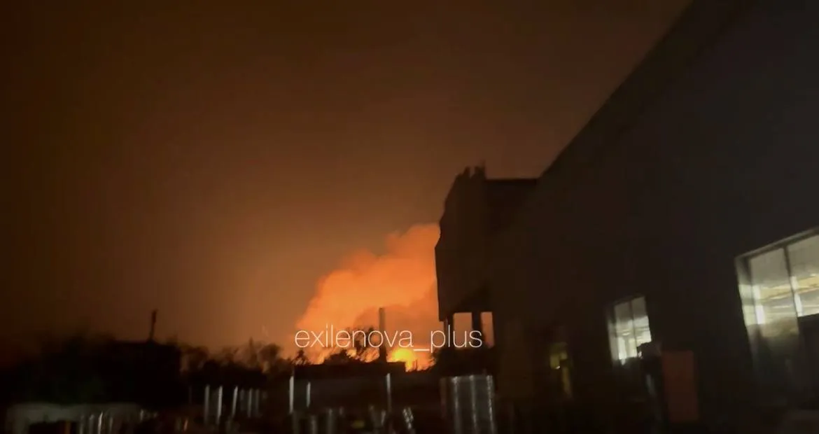 Drones attacked an oil depot in occupied Luhansk and a number of facilities in the temporarily occupied territories (video)