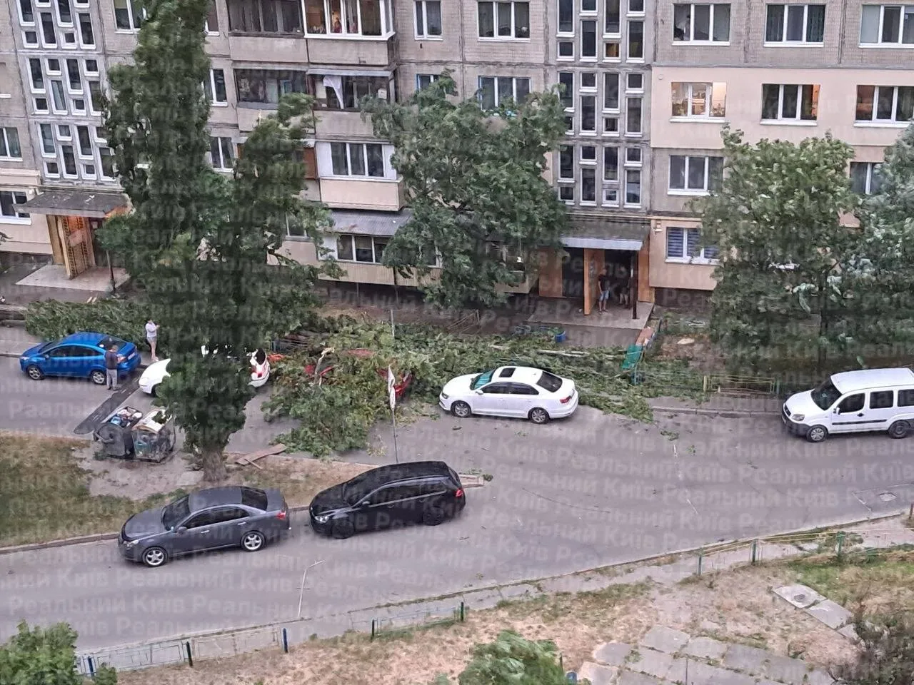 Из-за сильной непогоды в Киеве затопило улицы и начались отключения — видео