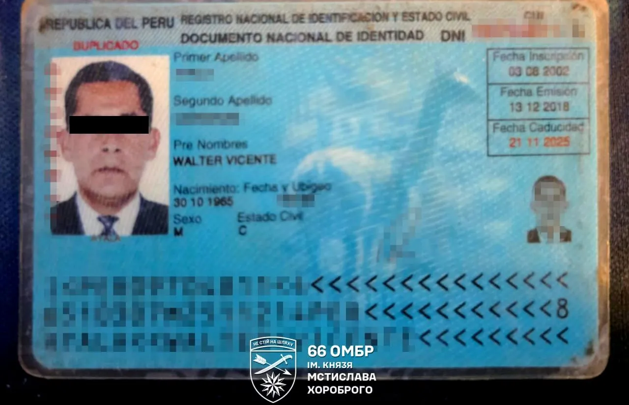 Soldiers from the 66th Mechanized Brigade reported that they had killed a 61-year-old mercenary from Peru