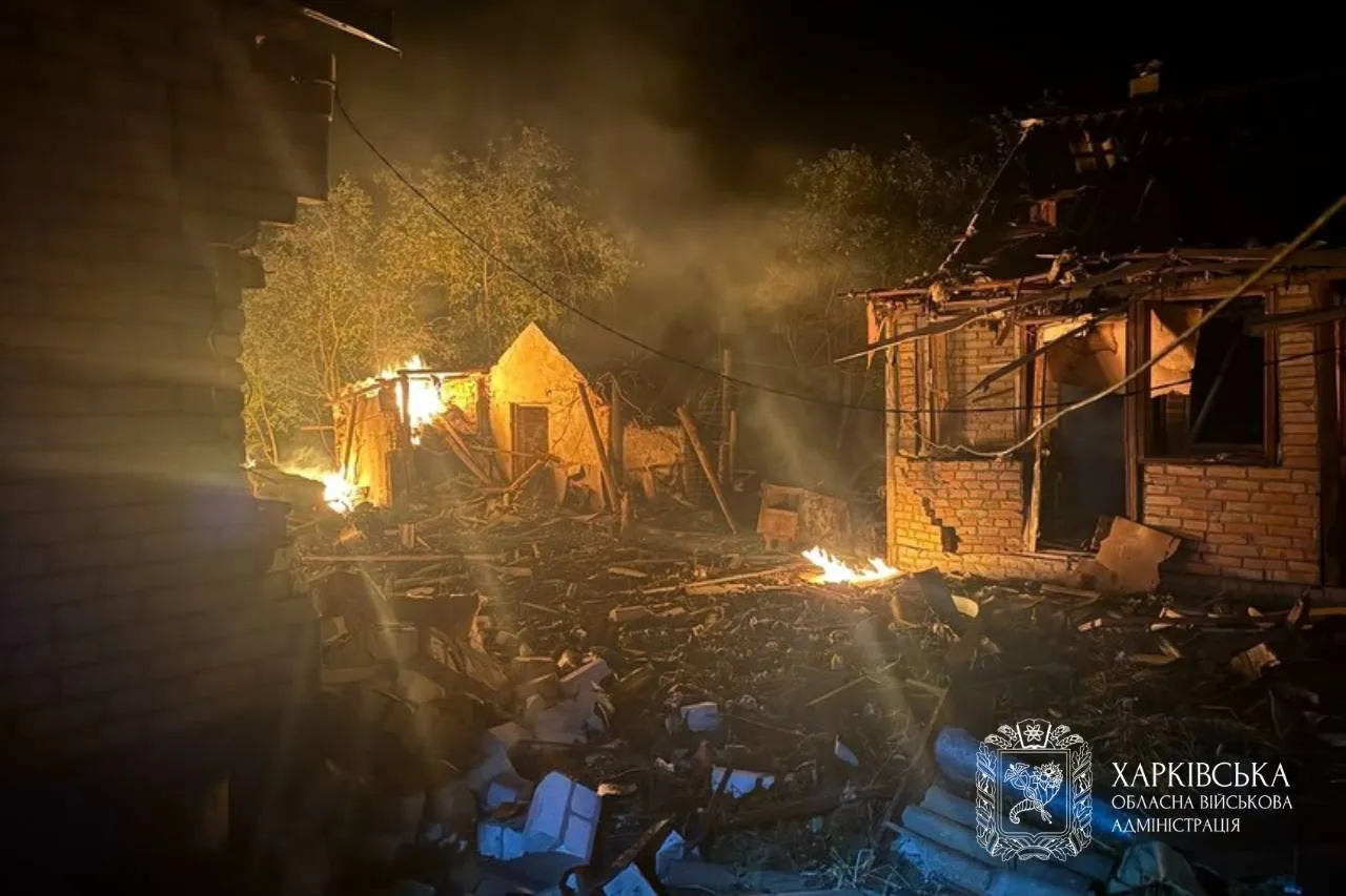 A Russian attack on the Kharkiv region claimed the life of a woman; four other people were wounded