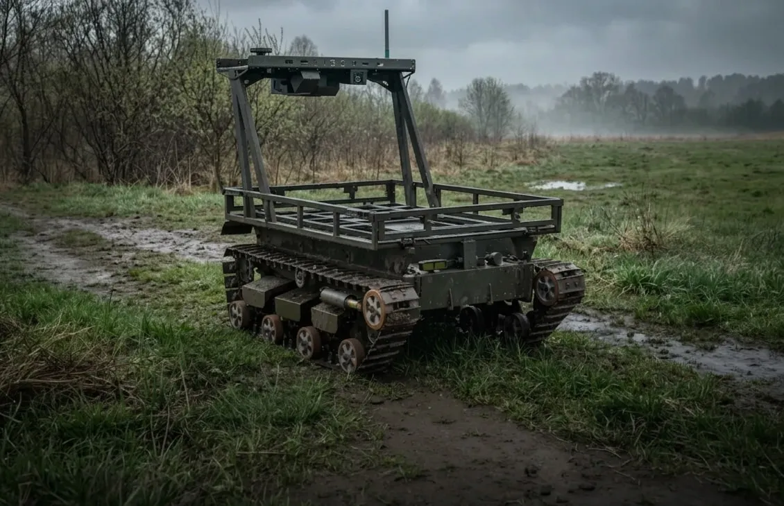The Russians attacked an evacuation robot using civilian FPV drones