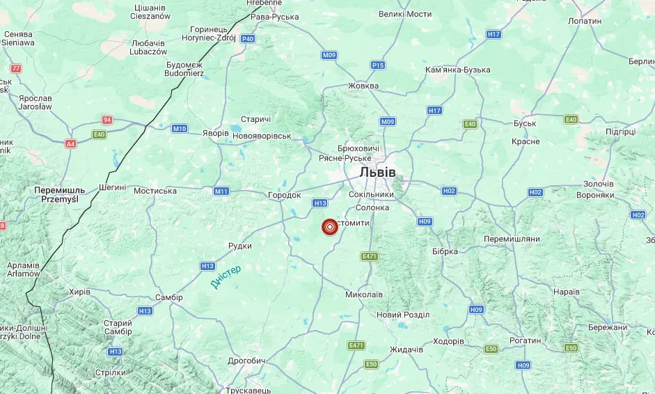 An earthquake with a magnitude of 2.8 was recorded near Lviv