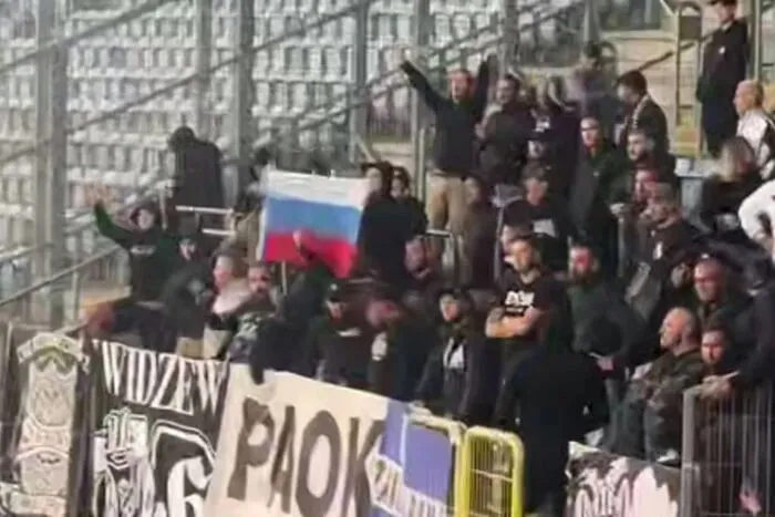 Dynamo is demanding that UEFA respond to the Russian flag in the stands at PAOK