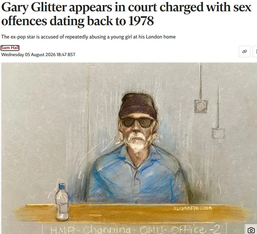 Była brytyjska gwiazda Gary Glitter staje przed sądem za przemoc wobec dziecka — The Independent