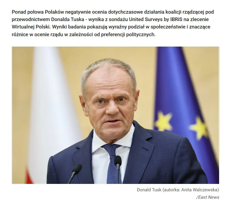 Prawie 60% Polaków negatywnie ocenia rząd Tuska — RMF24