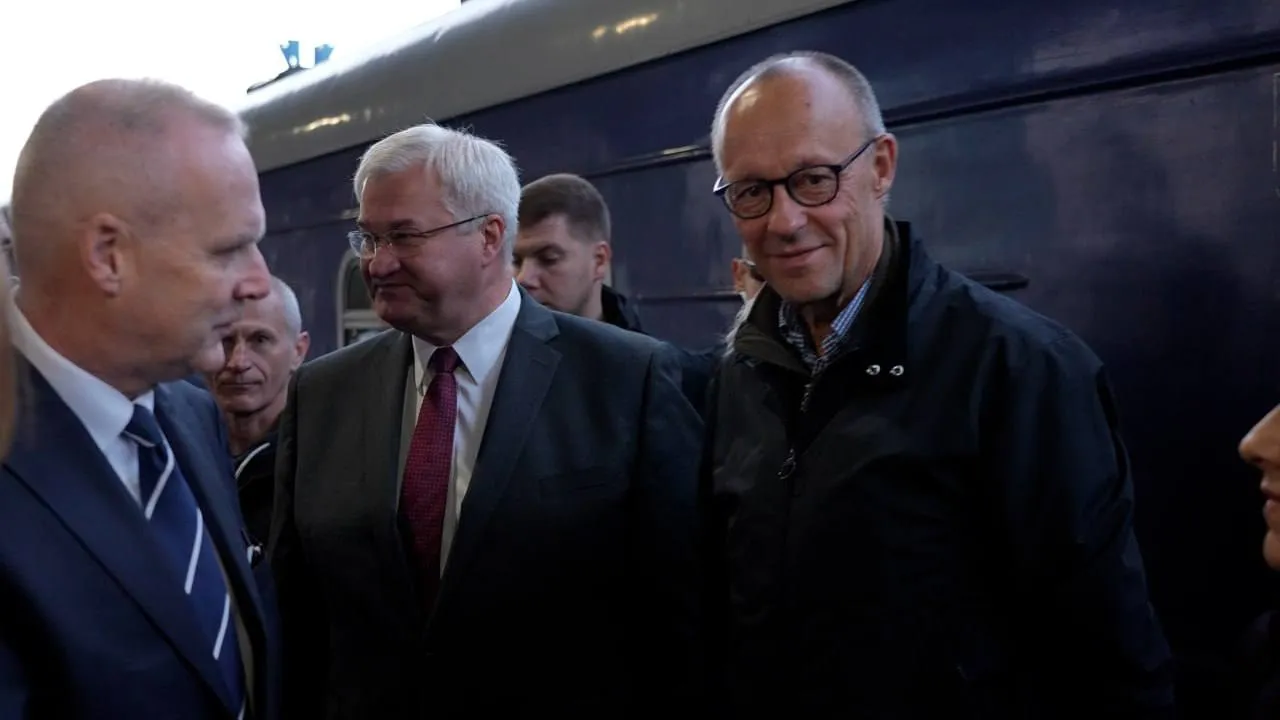 German Chancellor Friedrich Merz arrived in Kyiv on an unannounced visit