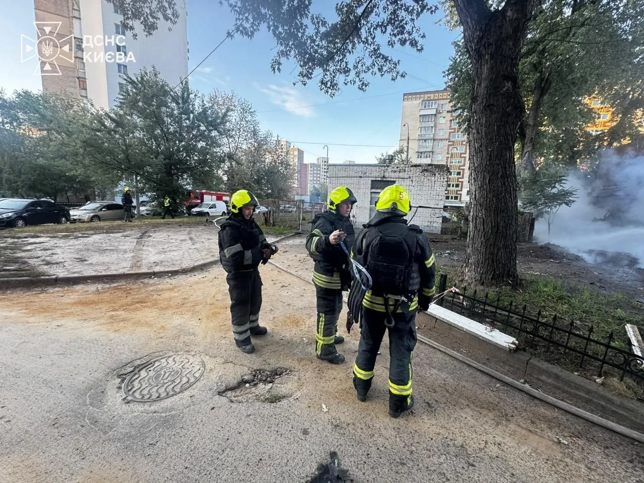 Two people were rescued in Kyiv's Holosiivskyi District following a Russian attack