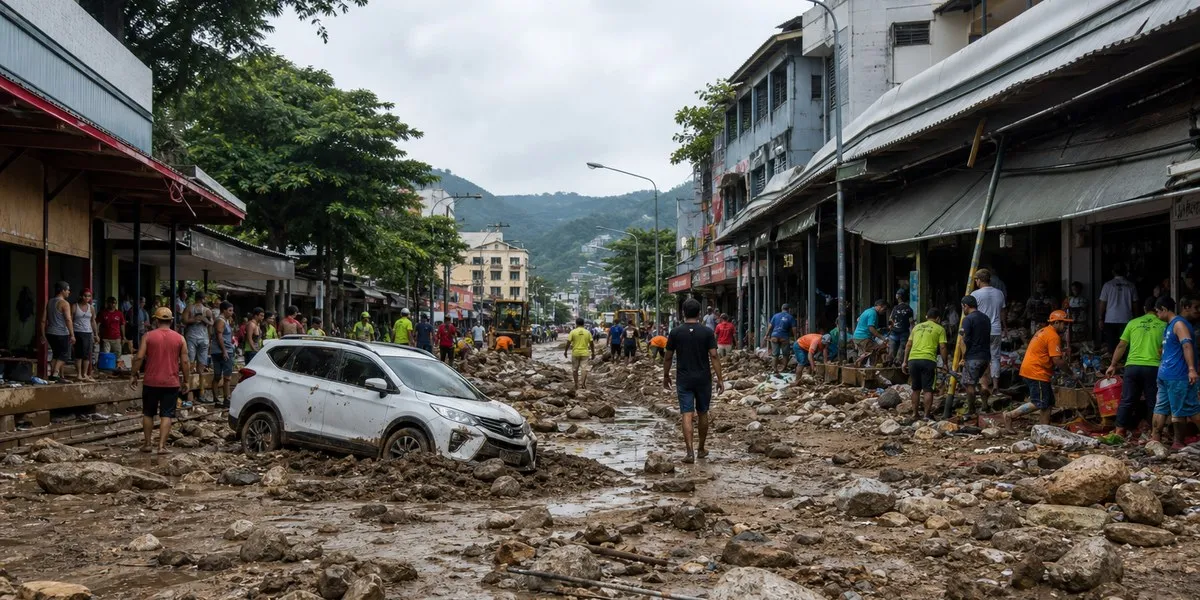 Potoki wody zalały części Phuket po 142,8 mm opadów — Bangkok Post