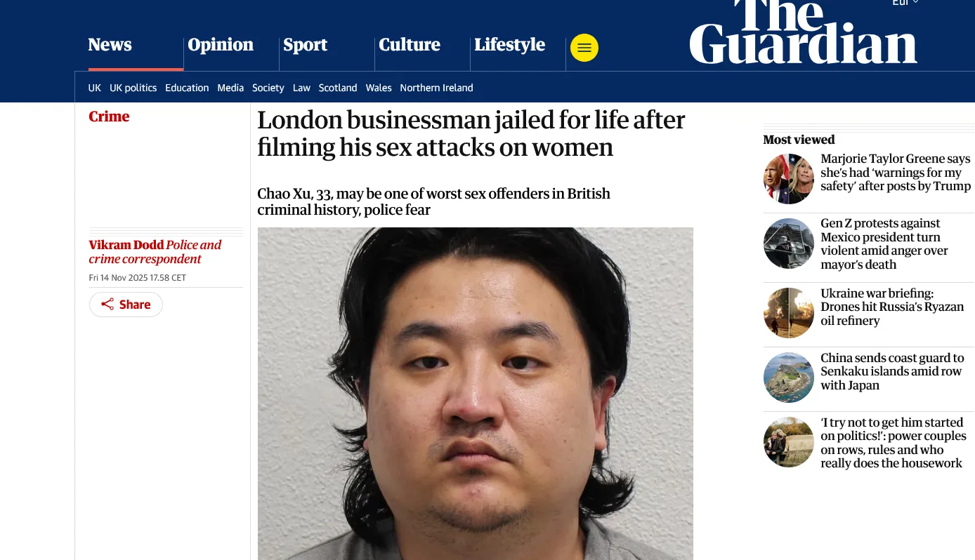 У Британії засудили до довічного серійного ґвалтівника жінок – The Guardian