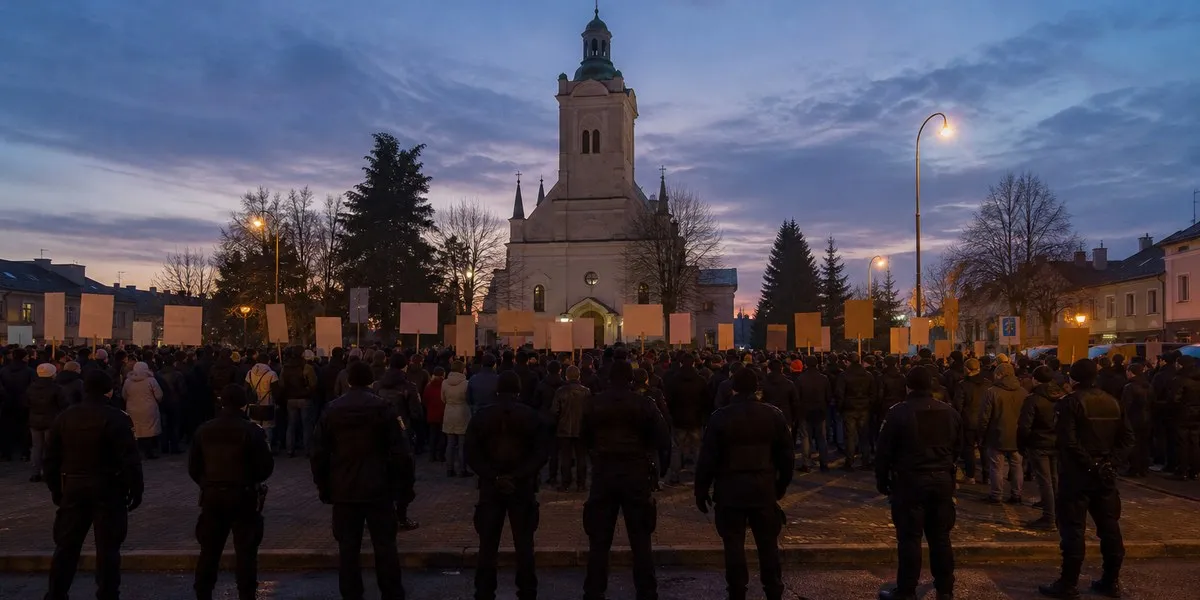 Protesters in Poland block bishop inside church — Notes from Poland