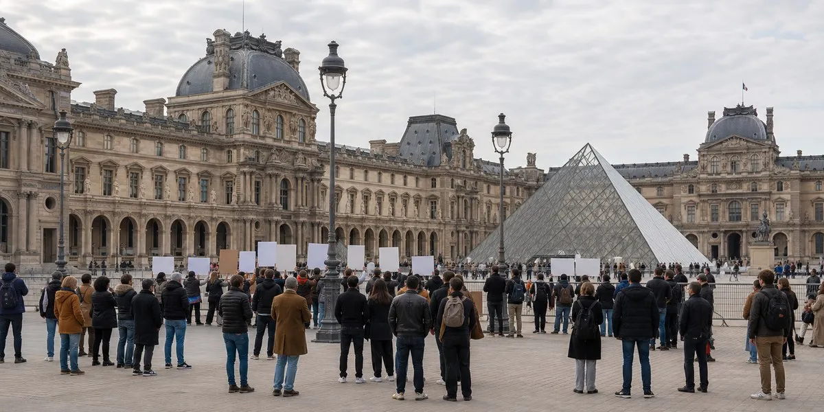 巴黎抗议者封锁卢浮宫入口 — Asharq Al-Awsat