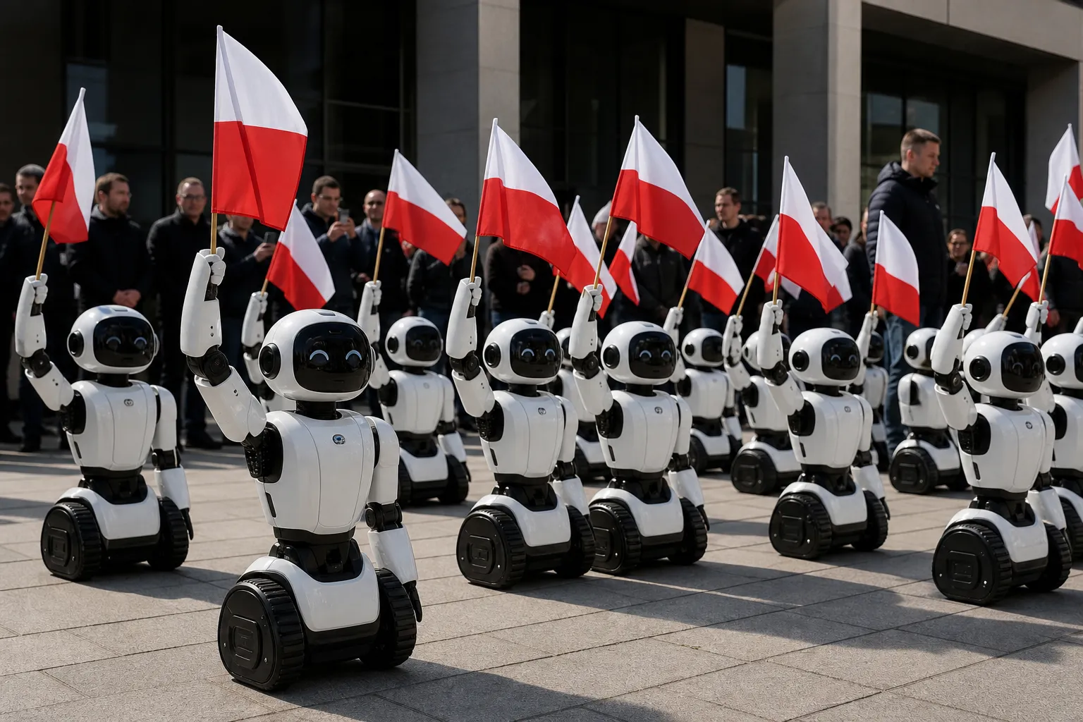 Robots join rally in Warsaw calling for AI regulation