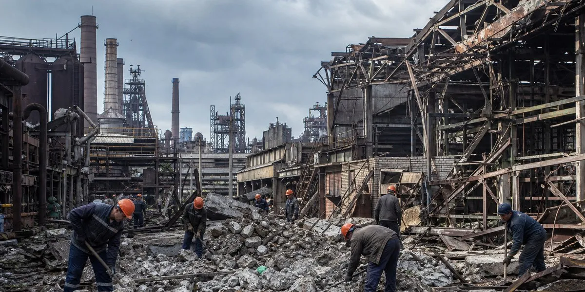 Російські удари зупинили Запоріжсталь після чотирьох атак — BBC News