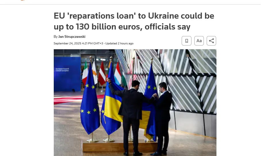 UE może udzielić Ukrainie 130 mld euro „pożyczki reparacyjnej” – Reuters