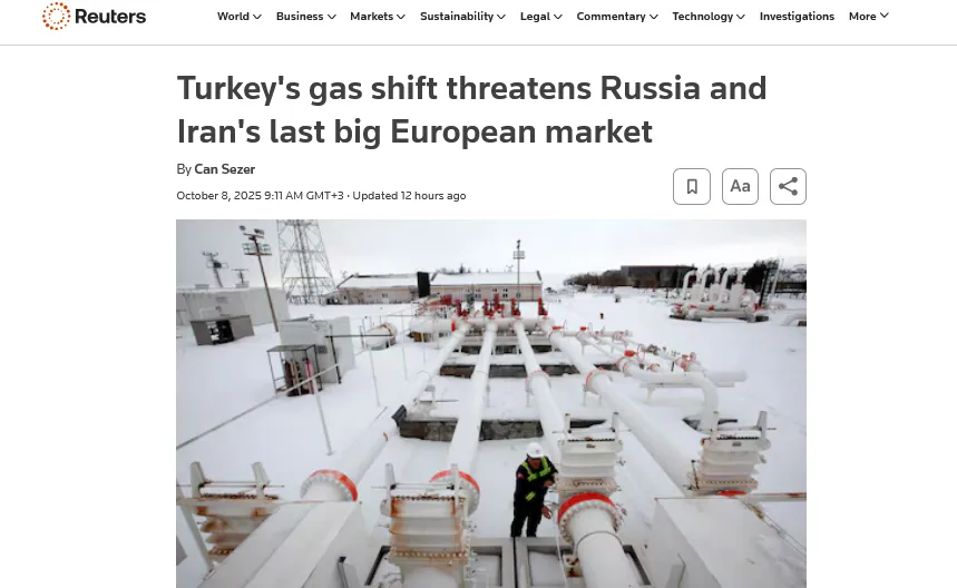 росія втрачає свій останній великий ринок газу в Європі – Reuters