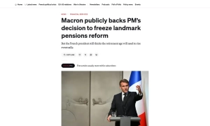 Macron poparł decyzję premiera o zamrożeniu kontrowersyjnej reformy emerytalnej – Politico