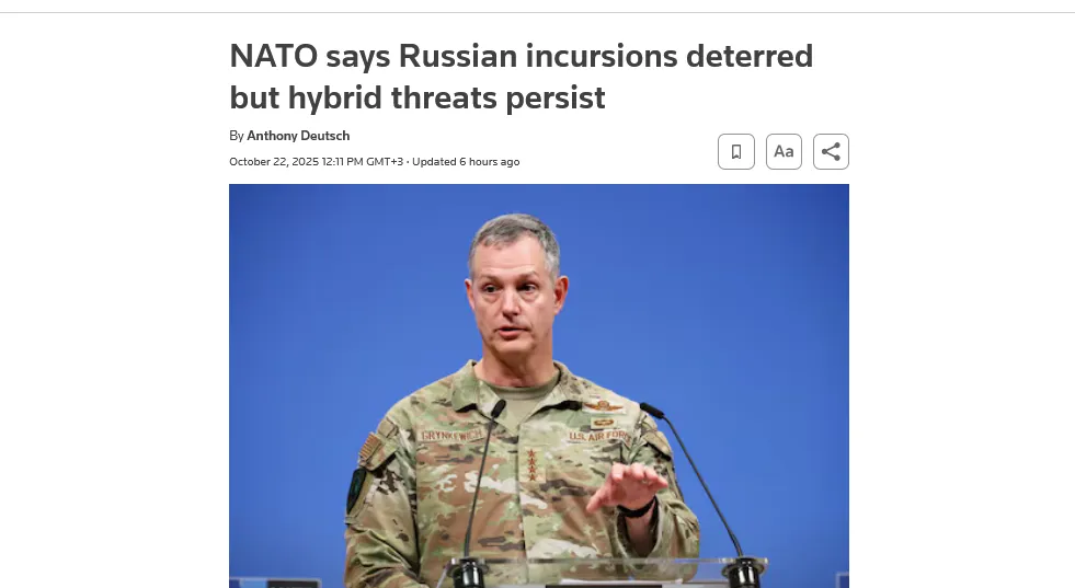 W NATO uważają, że rosja zachowuje się ostrożniej po nalocie dronów na Polskę