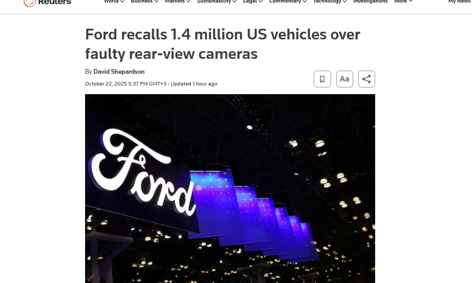 Ford вирішив відкликати майже 1,45 млн автомобілів: що сталося