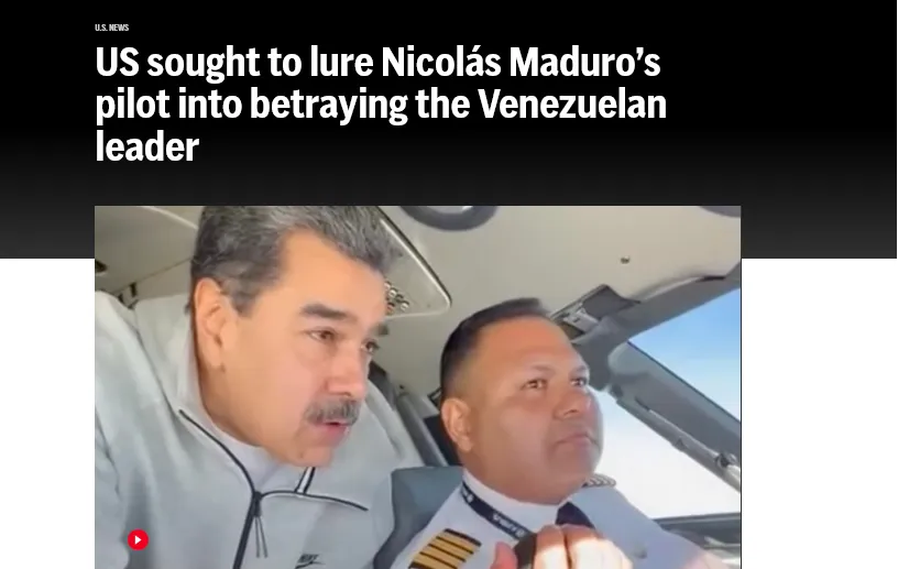 США намагалися підкупити пілота президента Венесуели, щоб той привіз його для затримання – AP США намагалися підкупити пілота президента Венесуели, щоб той привіз його для затримання – AP