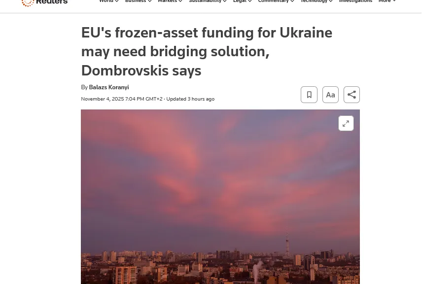 ЄС шукає тимчасові шляхи фінансування України через невдачу з репараційним кредитом – Reuters