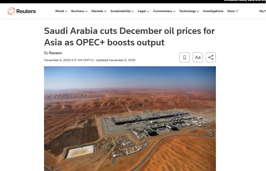 Саудівська Аравія знижує ціни на нафту для Азії, щоб витіснити росіян – Reuters