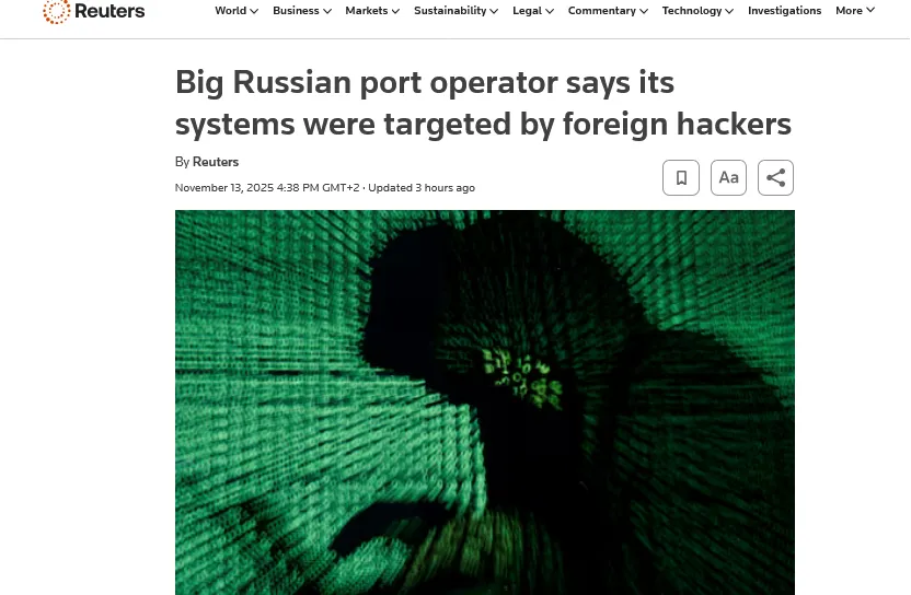 rosja skarży się na hakerów, którzy zaatakowali jej terminale morskie – Reuters
