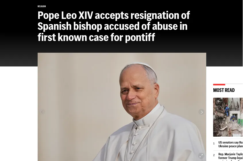 Папа Римський вперше звільнив єпископа, звинуваченого у сексуальному насиллі