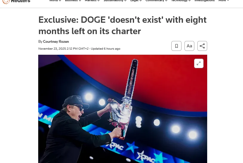 Адміністрація Трампа розігнала урядовий департамент, створений під Маска