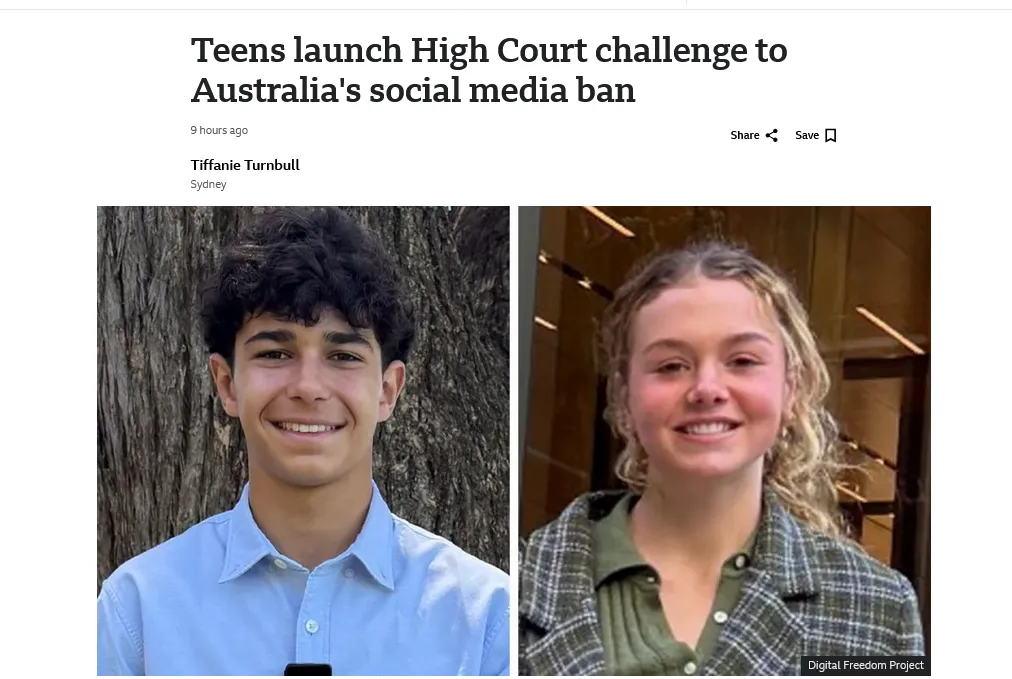 Австралійські підлітки подали до суду через заборону соцмереж – BBC
