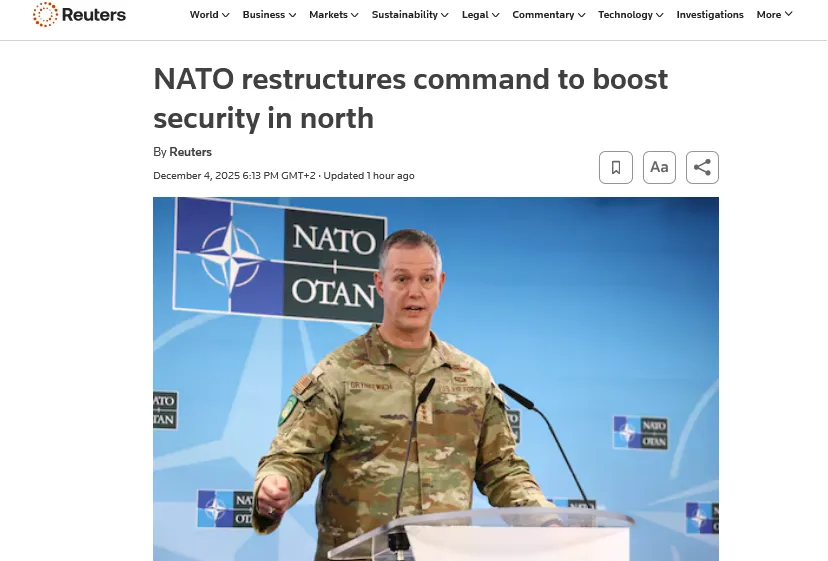 НАТО посилює свій північний фланг, створивши єдине командування – Reuters